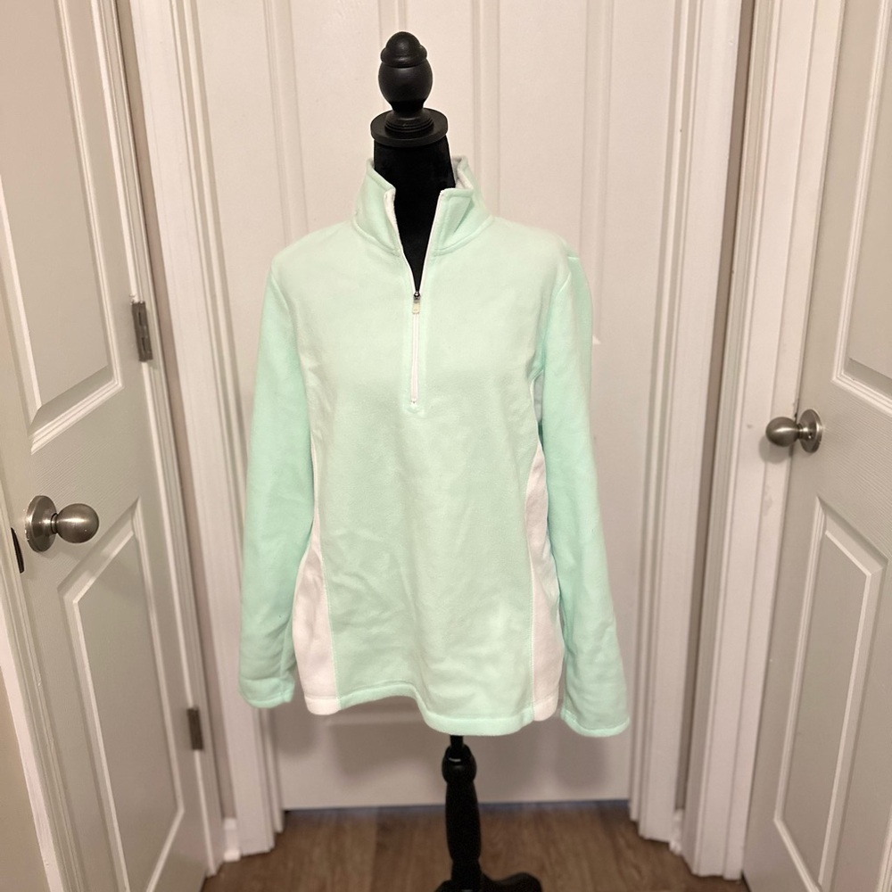 Mint Green Quarter-Zip Pullover